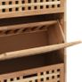 Shoe Storage Cabinet 55x20x104 cm Solid Walnut Wood Image 2