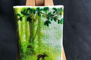 Miniature - Acrylic on Canvas - Woodland Scene