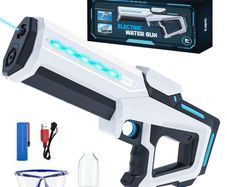 USB Rechargeable Electric Water Guns Pistol For Adults Powerful Squirt Automatic Water Suction Water Blasters Summer Outdoor Beach Toy For Boy Kid Gifts