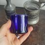 Pewter Condiment Set, blue glass and pewter design. mustard and salt Image 8