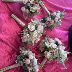 Dried and artificial flower bouquets