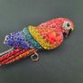 Large Rhinestone Crystals Parrot Brooch Tropical Bird Clothing Accessories Pin Sparkling Multicolored Jewellery Image 2