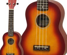 Soprano Ukulele with Case, Various Colours