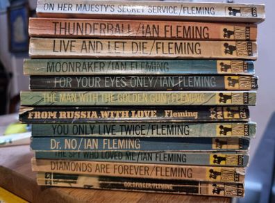 12 James Bond pan paperbacks
