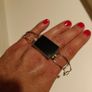 Vintage silver bracelet with onyx stone Image 2