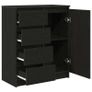 Sideboard with Drawers Black Oak 71x35x84 cm Image 4