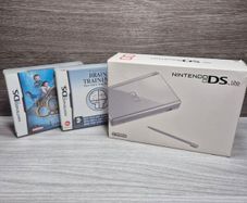 Boxed Nintendo DS Lite Silver - Very Good Condition - 3 Game Official Charger
