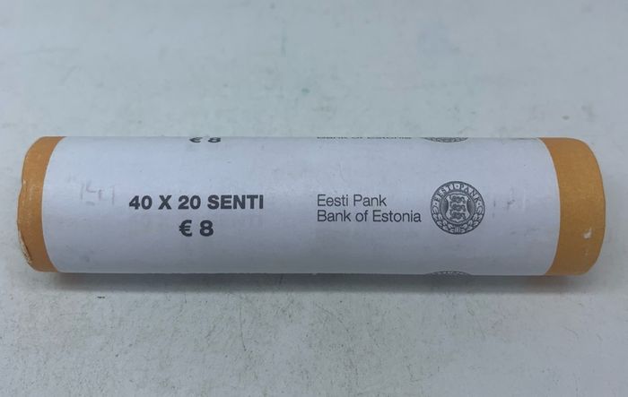 Estonia 2011?? Sealed bank coin roll 20 cent
