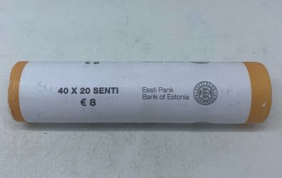 Estonia 2011?? Sealed bank coin roll 20 cent