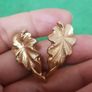 Vintage Monet Golden Tone Earrings Image 4