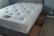 New Stylish SINGLE ,Double, King And Superking Sizes Divan Beds Instock. Tufted Memory Foam Mattresses And Optional Drawers Available