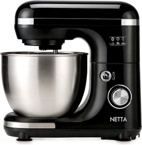 Stand Mixer 600W Tilt Head Food Mixer - Including Dough Hook, Whisk and Beater - 7 Different Speed Settings, 5L Stainless Steel Mixing Bowl - Includes Splash Guard