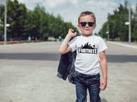 main image for ad Fortnite game logo printed boys t-shirt tee top shirt