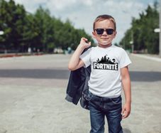 Fortnite game logo printed boys t-shirt tee top shirt