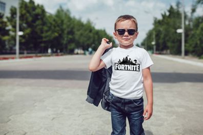 Fortnite game logo printed boys t-shirt tee top shirt