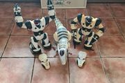 Wowwee RC Robosapian X 2 With Remotes + Roboraptor Dinosaur T Rex Robot For Parts Repair(GAR)