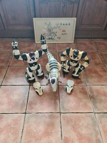Wowwee RC Robosapian X 2 With Remotes + Roboraptor Dinosaur T Rex Robot For Parts Repair(GAR)