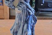 Blue and white figurine vintage hollow inside