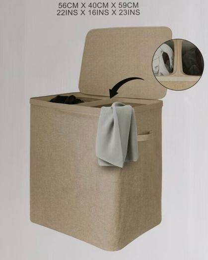 Dual laundry hamper