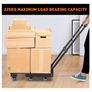 Folding Hand Truck, 6 Wheels Fold Up Hand Cart with 2 Elastic Ropes, Portable 225KG Capacity Heavy Duty Luggage Cart Image 5