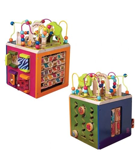 B. toys Zany Zoo Wooden Activity Cube Assortment