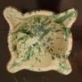 Vintage terracotta & glazed splatter pedestal & mortar Image 3
