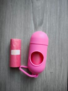 Dog poop bag holder and extra bag