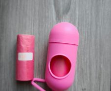 Dog poop bag holder and extra bag