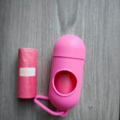 Dog poop bag holder and extra bag