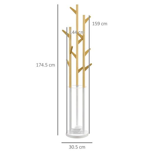 Bamboo Coat Rack Free Standing