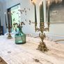 Pair of French Brass Candlelabras Image 6