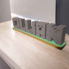 Personalised Minecraft Name Plate | Gamers collectable | Gaming memorabilia | Minecraft Sign | Fully Customisable Name Plate.