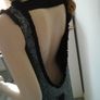 Silver-black Zara dress size M(12) with matching clutch and necklace Image 3
