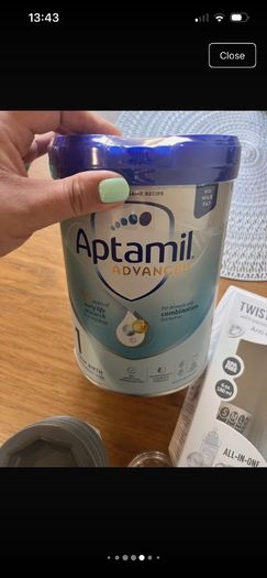 feeding bottles, storage containers and Aptamil