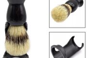 Men Shaving Brush &amp; Stand Set - Bristle Brush with Holder