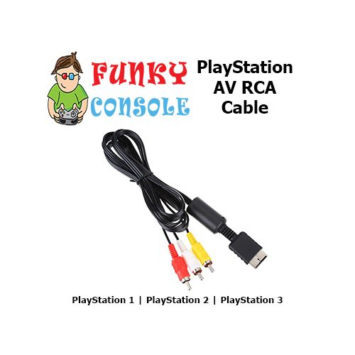 PS3 AV TV Video Cable RCA Lead for the PlayStation 3 2 1 PS1 PS2 PS3
