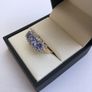 Vintage 9ct Yellow Gold Tanzanite & Diamond Cluster Ring Image 3