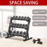 3 Tier Dumbbell Rack Home Gym Dumbbell Storage Stand Weights Storage Rack for Dumbbells Image 3