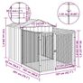 Dog House with Run Anthracite 117x201x123 cm Galvanised Steel Image 4