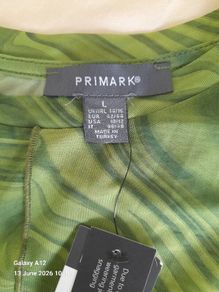 primark green shiffon top bnwt