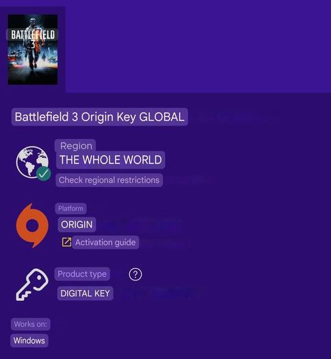Battlefield 3 digital key windows