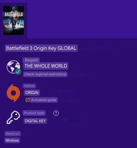 Battlefield 3 digital key windows