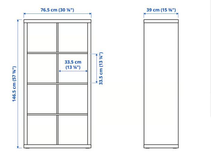 IKEA Kallax shelving unit - Black-brown