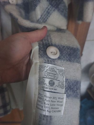 Donegal Design Vintage mohair wool cape coat (free post)
