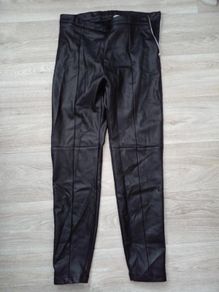 Women's Faux Leather Trousers UK L