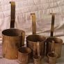 vintage brass measuring jugs Image 3