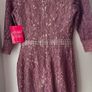 Little Mistress mauve lace dress size 8 Image 5