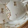 Fine bone China teaset Royal Tara gold white gilded 21 piece set Image 10