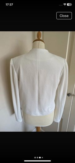 Mango smart white jacket size 8