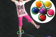 1PC Skip Ball Outdoor Fun Toy Ball Classical Skipping Toy Exercise coordination and balance hop jump playground may toy ball